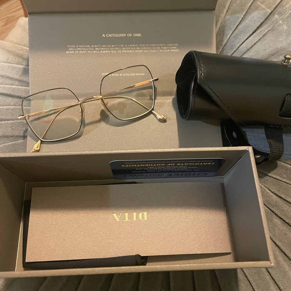 DITA Gold and Black Women's Glasses